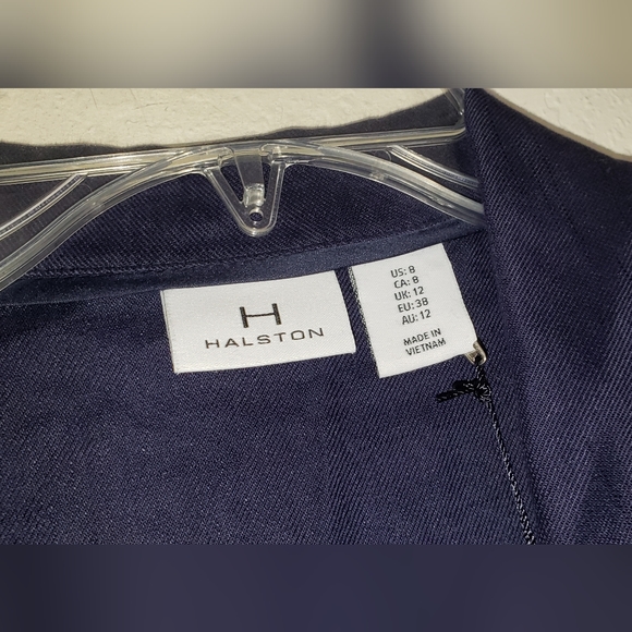 H by Halston Sleeveless Linen Dress Navy Blue size 8. NWT - Picture 3 of 12